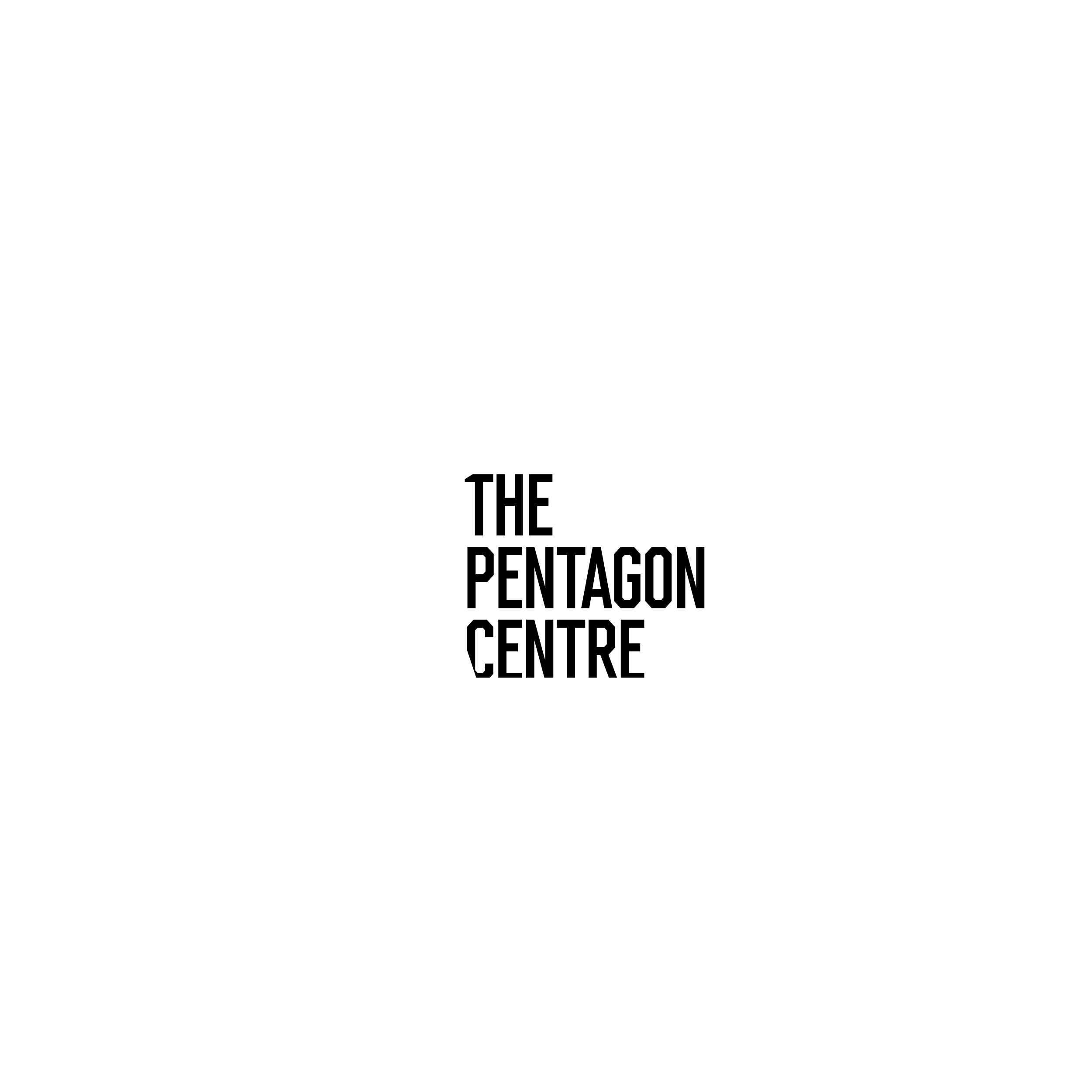 The Pentagon Centre Logo Black On White